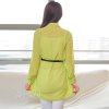 2013春夏装新款新品 韩版女装宽松长款雪纺上衣衬衫CS5(绿色 M)