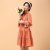 伊甸基因新款韩版女装邻家甜美波点雪纺森林系中袖连衣裙(橘红色 L)第2张高清大图
