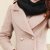 苏醒的乐园 2013 冬装新款新品 韩版女装修身毛呢大衣外套N291(藕粉色 M)第3张高清大图