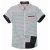 斯帕乐SIPPARO纯棉英伦条纹时尚休闲短袖衬衫3212(灰色 XXL)第2张高清大图