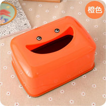 有乐 B047纸巾盒餐巾抽纸盒多功能桌面遥控器塑料收纳盒*纸抽盒创lq204(橙色 4)