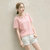 葩葩乐奇2017新款个性领口镂空短袖T恤学生上衣xiangaiba542(粉红色 M)第2张高清大图