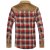 美克派美 2013新款 麂皮绒拼色 男 长袖衬衫 D66-C66(红格 M)第2张高清大图
