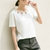 葩葩乐奇2017新款个性领口镂空短袖T恤学生上衣xiangaiba542(粉红色 XL)第5张高清大图