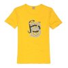 帛利（Baneberry）都市律动系列印花纯棉涂鸦圆领短袖T恤 黃色 XXL