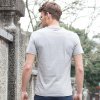 斯帕乐男装 夏装新款 韩版修身V领短袖T恤 印花潮男t恤4211E4001 (灰色 M)