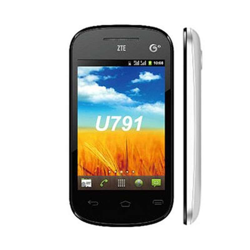 5寸触屏安卓智能手机 移动3g手机(中兴u791 白色 套餐二)
