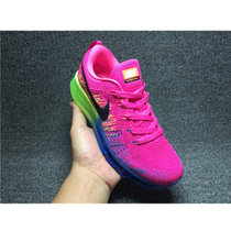 Nike耐克新款FLYKNIT玫红绿飞线编织网面透气全掌气垫女鞋跑步鞋运动鞋跑鞋训练鞋慢跑鞋(620659 601玫红绿 39)