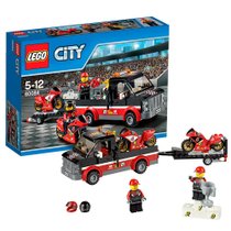 正版乐高LEGO City城市系列 60084 摩托赛车运输车 积木玩具(彩盒包装 件数)