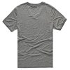 MXN麦根2013夏装新品撞色印花V领男式短袖T恤113212033(花灰色 S)