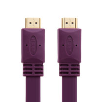 JH晶华紫色扁线HDMI线电脑带音频高清线显示器HDMI线连接线转换线台式机电视机机顶盒社戏机显示器连接线 1.5米(紫色 3米)