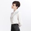菲特丽2013秋季新款欧美ol纯色立领修身长袖女衬衫 包邮333304(白色 S)
