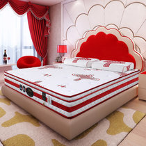 寝尚席梦思床垫棕垫1.5 1.8米椰棕乳胶双人两用婚庆床垫(红色 1500*2000)