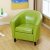 【百伽】美式皮质围椅 单人位沙发 圈椅 酒店椅 接待椅(绿色)第4张高清大图