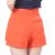 2013夏装新款 中腰显瘦阔腿裤 显瘦褶皱裙裤女裙裤短MNY120322(橙色 S)第2张高清大图