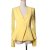 莎莱茜春秋优雅双排一粒扣小西装蕾丝长袖外套XY01318(黄色 L)第5张高清大图