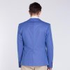 kool 时尚商务休闲一粒单排扣蓝色修身西装 平驳领西服13300122101(蓝色 M)