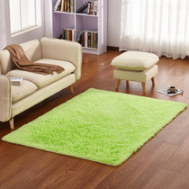现代简约丝毛加厚地毯卧室客厅茶几床边毯（50cmx1.6米）(丝毛果绿色 50cmx160cm)