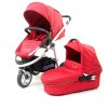 硕士豪华冲气三轮婴儿车/宝宝推车可折叠儿童伞车M3388(红色)