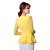 莎莱茜春秋优雅双排一粒扣小西装蕾丝长袖外套XY01318(黄色 L)第4张高清大图