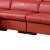 里外 红色热情经典款皮艺沙发 时尚L形转角组合沙发 头层真皮沙发 3622(进口皮：三人位+单人位+贵妃位)第5张高清大图