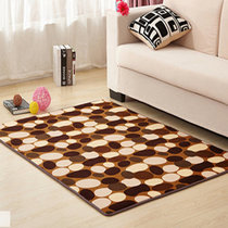 珊瑚绒地毯 卧室客厅茶几地毯垫加厚床边毯 吸水防滑地毯（50cmx80cm）(鹅卵石 50cmx80cm)