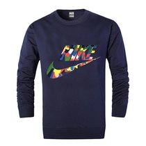 耐克NIKE运动T恤 套头衫运动衫汗衫 纯棉上衣卫衣 长袖T恤(深蓝色 4XL)