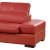 里外 红色热情经典款皮艺沙发 时尚L形转角组合沙发 头层真皮沙发 3622(进口皮：三人位+单人位+贵妃位)第2张高清大图