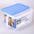 伊藤彩 日本进口 手柄式防尘整理箱 厨房收纳盒 米桶 1226(蓝色)第2张高清大图