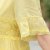 EVEI2013夏季韩版百褶宽松雪纺衫 蕾丝雪纺短袖上衣320979(黄色 XL)第3张高清大图