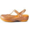 DSXN-VOT 玛丽珍洞洞鞋沙滩鞋平跟休闲厚底凉鞋 DD0206(金色 W5)
