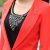 苏醒的乐园   2013夏装新款新品 女装OL通勤修身西装外套SU021(橘红色 M)第3张高清大图
