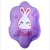 『春笑牌』国标水电分离梅花型毛绒绣花电暖袋/热水袋（紫兔）第2张高清大图