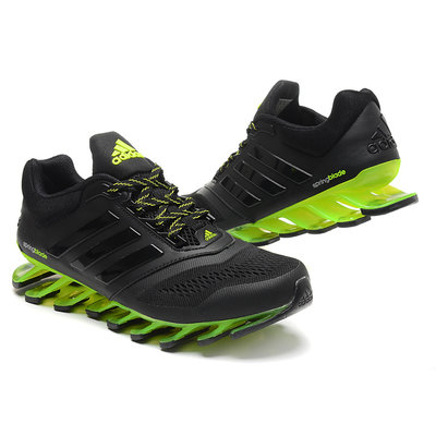 阿迪达斯adidas男鞋 新款刀锋战士四代运动鞋弹簧跑步鞋(黑绿 42)