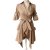 莎莱茜春秋外套时尚绑带长袖外套特别下摆风衣XY210122(卡其色 L)第3张高清大图