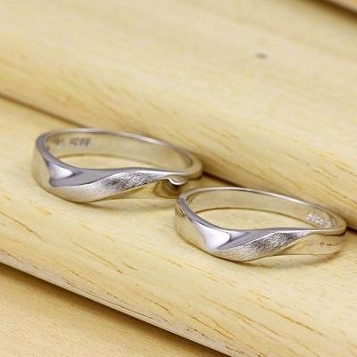银斯妮 天荒地老 情侣戒指 戒指女 对戒 男指环