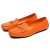 2013新款欧美时尚百搭女鞋 真皮纯手工豆豆鞋 正品定制鞋(橙色 35)第5张高清大图