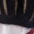索晴韩版新款女装时尚性感镂空竖条纹透视圆领长袖针织毛衣蝙(米色 均码)第4张高清大图