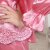 蓓芙美 新款女睡衣长袖纯色仿真丝绣花家居服两件套装(西瓜红 XL)第4张高清大图